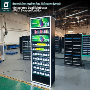 Cigarette métal présentoir à cigarettes support armoire avec tiroir de rangement éclairage d'ambiance de vente - Product Image 3