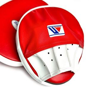 Fabricado en fábrica, el más vendido, rojo y blanco, ganador, boxeo, punzonado, guante de enfoque, entrenamiento profesional, cuero genuino, ganador - Product Image 2