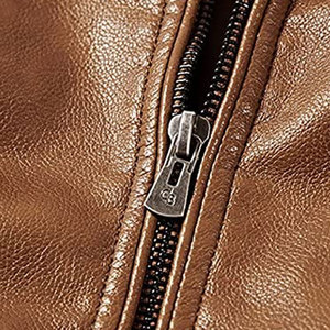 Nouveauté veste en cuir véritable 100% pour hommes taille personnalisée col montant saison d'hiver toile tissu prix de gros - Product Image 4