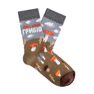 ODM Motifs de champignons Chaussettes d'équipage Drôle de coton tricoté Style décontracté Haute qualité Usage quotidien Fabriqué sur mesure au Vietnam Usine - Product Image 1