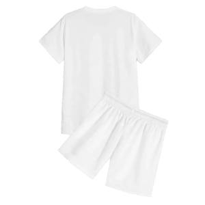 Vêtements décontractés 2 pièces Shorts pour hommes et femmes T-shirts en jersey de coton - Product Image 4