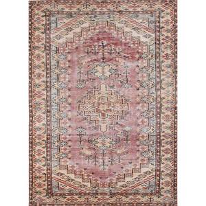 Alfombra de Lana Anudada a Mano de Gran Tamaño, Diseño de Medallón Rojo y Naranja, para Sala de Estar, Pasillo o Dormitorio - Pae-462 - Product Image 1