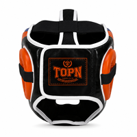 Casque de boxe ouvert personnalisé avec logo, en cuir PU de haute qualité, réglable, protection des joues et des oreilles, pour Muay Thai et Kickboxing