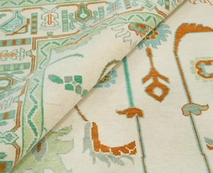 Handmade Luxury Oushak green Floral Area Rug Modern Knots Design for Living room hotel office commercial home - Product Image 5