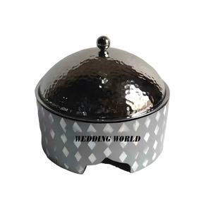 หม้อไฟทรงกลมลายมุก ดีไซน์หรูหรา คลาสสิก ทันสมัย พร้อมที่อุ่นอาหารไม้แบบใหม่ - Product Image 2