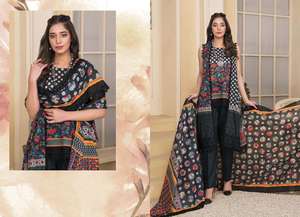 Faisalabad ชุดสูทปักลายสำหรับผู้หญิงชุดแต่งกายปากีสถานจากผ้าคอตตอน/สนามหญ้าสุดหรู - Product Image 3