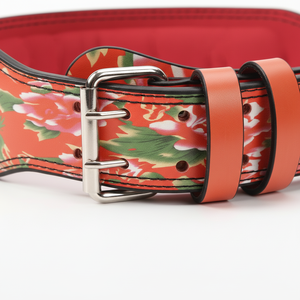 Cinturón de Levantamiento de Pesas de Cuero Vacuno de Alta Calidad, Hebilla de Doble Punta Ajustable Antideslizante para Entrenamiento, Compresión, Levantamiento de Potencia y Fitness - Product Image 3