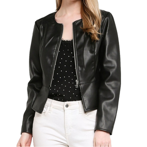 Chaqueta de Motociclista de Piel de Oveja Auténtica para Mujer, de la Mejor Calidad, con Estampado, Cuello Camisero, Corte Ajustado, Transpirable, Impermeable, con Cremallera - Product Image 2