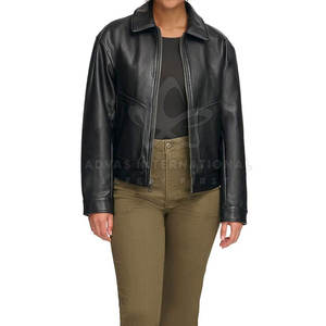 เสื้อแจ็กเก็ตหนังระบายอากาศน้ำหนักเบาสำหรับผู้หญิงแฟชั่นไซส์ใหญ่พิเศษ - Product Image 2