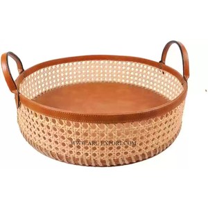 Wedding <b>Gift</b> <b>Basket</b> Made of Rattan Round Shape Table Top Decorative Fancy <b>Gift</b> <b>Basket</b> Hamper <b>for</b> Birthday and Events Party Ware - Product Image 4
