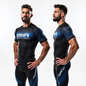 Athletic Fit <b>Rash</b> <b>Guard</b> with Compression Full And Short Sleeve MMA Custom Fight Design kimono de jiu jitsu - Product Image 3