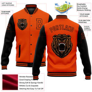 Vestes universitaires pour hommes grande taille vestes universitaires vente en gros logo personnalisé veste de baseball Letterman pour hommes - Product Image 6