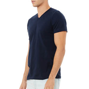 T-shirt pour homme, nouveau style, logo personnalisé, bleu, blanc, 100% coton, léger - Product Image 5