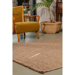 พรมขนปุยสีน้ำตาล BR002 bravvo พรมไม่มีฝุ่นสำหรับเก้าอี้ขนาด80x150ซม. - Product Image 4