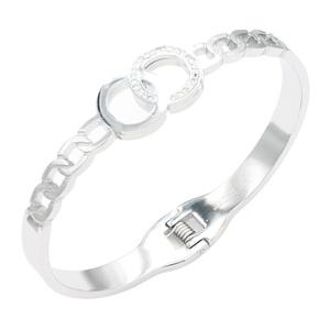 Braccialetti in acciaio inossidabile placcato oro con cerniera - Product Image 1