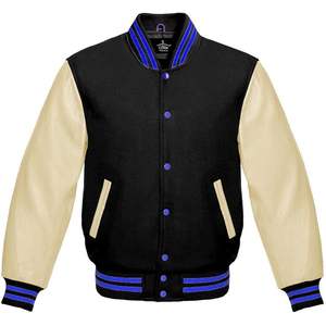 Chaqueta Universitaria Acolchada de Piel de Oveja para Hombre, de Alta Calidad, al por Mayor, con Cuello Alto, Resistente al Viento, Logotipo Frontal, Colores y Tallas Personalizadas - Product Image 3