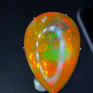 Increíble panal naranja Pera de ópalo etíope de alta calidad suelta Multi fuego cabujón de ópalo etíope de alta calidad ópalo de panal - Product Image 3