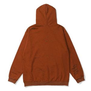 2025 mejor personalizado 100% algodón pesado lavado ácido Vintage francés Terry desgastado Sun Faded Hoodie para hombre servicio OEM - Product Image 2