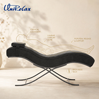 Fauteuil de Luxe Incurvé pour Extensions de Cils, Chaise Inclinable Électrique Ergonomique Moderne en Cuir Véritable, Lit de Salon en Forme de S, Camillas Para Pestañas, pour Salon de Beauté et Salon