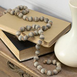 Best Elegant <b>Wooden</b> rustic brown Beads Garland for Farmhouse Boho Home Decor Perfect for <b>Mantle</b> Table and Brings Natural Warmth - Product Image 2