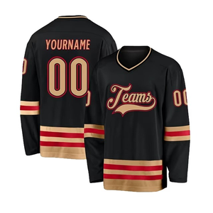 เสื้อฮอกกี้น้ำแข็งผู้ชายแบบกำหนดเอง ผ้าโพลีเอสเตอร์ 100% น้ำหนัก 220 กรัม พิมพ์ลายด้วยความร้อน บริการ OEM แบรนด์ RAZERS IMPEX สำหรับทีม - Product Image 5