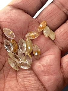 หินควอทซ์สีทองธรรมชาติเจียระไนแบบหลวมขนาด5x10มม. หินเจียระไนสำหรับทำเครื่องประดับโดยผู้ค้าส่ง - Product Image 4