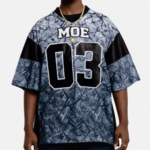 Camisetas de Fútbol Americano Personalizadas para Hombre, de Malla, Talla Grande, con Estampado Personalizado, Manga Corta, Estilo Urbano, Fabricante OEM de Marca Privada - Product Image 1