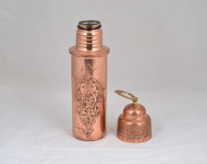 Unique Handmade Design Copper <b>Water</b> <b>Bottle</b> Stylish Eco Friendly Ayurvedic Health <b>Bottle</b> for <b>Daily</b> Use Yoga Gym Travel Gift - Product Image 3