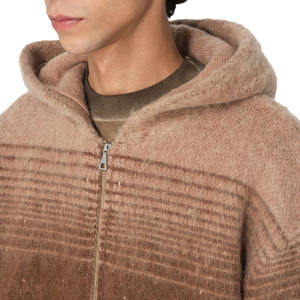 2024 llegada logotipo personalizado invierno cálido punto 100% Mohair Jacquard pulóver Mohair sudaderas con capucha para la venta en MOQ bajo - Product Image 5