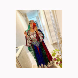 Increíble vestido de fiesta de 3 piezas de color afgano negro Venta caliente señoras paquistaníes Salwar Kameez para ropa de verano e invierno - Product Image 1