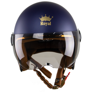 Casco Royal M20K, Nuevo Diseño Retro, Casco de Motocicleta Abierto 3/4, Carcasa de ABS, Visera Resistente a los Rayos UV, DOT, Liberación Rápida - Product Image 3