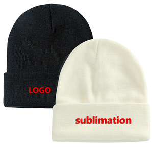 Bonnets OEM personnalisés avec logo personnalisé Fabricant de bonnets en tricot doublés de satin Bonnets brodés vierges par sublimation - Product Image 1
