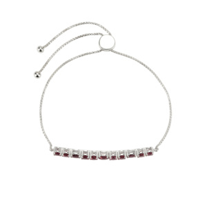 Pulsera Fina con Dijes y Granate Umbalita de 4.09ct en Plata de Ley - Product Image 2