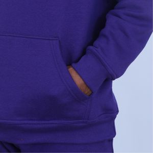 Survêtement en coton pour homme, coupe-vent unisexe à capuche, surdimensionné, couleur unique, logo personnalisé, de haute qualité, 100% coton - Product Image 3