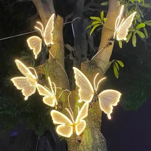 Lámpara Acrílica Impermeable IP65 de Diseño Moderno con Forma de Mariposa para Decoración de Jardín y Paisaje Exterior, 12 V CC - Product Image 6