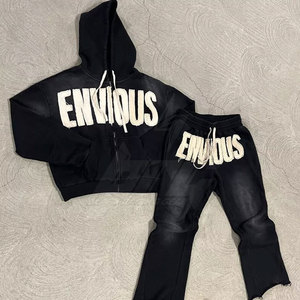 Venta directa de fábrica, bajo MOQ, chándales personalizables para hombres, chándales de lavado ácido para hombres de etiqueta privada - Product Image 3