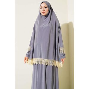 Ensemble de prière en dentelle gris ardoise - Product Image 2