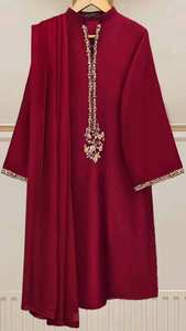 2025 @ Vestido indio/paquistaní hermoso Kurta, Salwar y Dupatta para mujer con Dabka adornado, piedra, Resham, perlas, trabajo Zari - Product Image 2