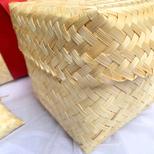 CESTAS DE BAMBÚ tejidas de alta calidad Estilo rústico para embalaje de regalo y decoración de temporada Embalaje de regalo para invitados de boda - Product Image 4