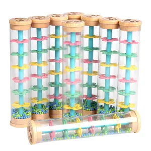 Rain Sound Effect Rattle Tube- Noise Music Sensory Instrument Fun Express Colorful Kids Rainstick Instrument