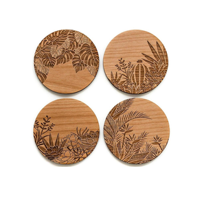 Posavasos de Madera, Diseño Moderno, Madera de Acacia Natural, Posavasos de Alta Calidad, Venta al por Mayor, Personalizables por Sublimación, para Té, Cerveza, Tazas - Product Image 4