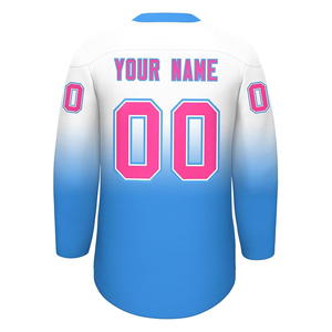 Jersey de hockey transpirable Nombre del equipo de alta calidad 100% Uniformes de hockey de poliéster Nuevo diseño Jerseys de hockey personalizados - Product Image 2