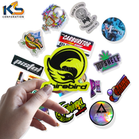 Autocollants en vinyle PVC imprimés UV couleur personnalisée, design de logo, autocollants adhésifs imperméables, respectueux de l'environnement, découpés à la forme, décalcomanies murales de haute qualité