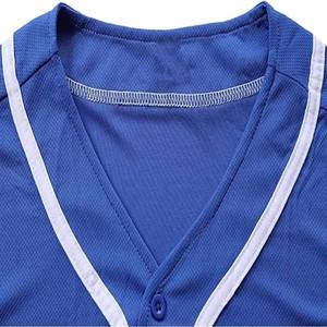 เสื้อเบสบอลพิมพ์ลายทางผ้าโพลีเอสเตอร์100% เครื่องแบบเบสบอลสีที่กำหนดเองได้ - Product Image 3