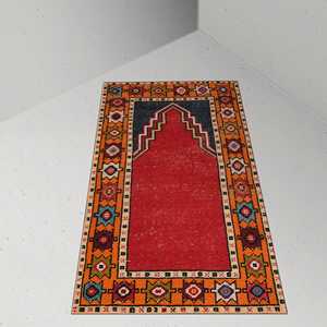 Tapis de prière imprimé à motifs vintage, tapis de prière à motifs turcs, tapis doux non tissé - Product Image 5