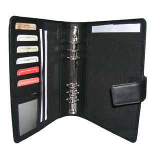 Business A4 Leather Organizer Notebook / Leather Document Organizer / New Black Leather <b>Planner</b> Organizer - Product Image 1