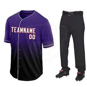 Fabricación directa de fábrica de alta calidad de color personalizado transpirable adulto béisbol y softbol conjunto de uniformes deportivos - Product Image 1