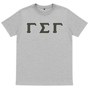 Haute qualité Gamma Sigma Gamma lettres grecques T-Shirt gris coton doux col rond Chenille broderie fraternité sororité vêtements - Product Image 4