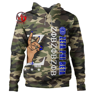 Zeta phi Beta Divine Nine hoodies แฟชั่นร้อนแรงผ้าโพลีเอสเตอร์ผ้าฝ้ายแขนยาวมีซิปพิมพ์ซับลิเมชันสำหรับฤดูหนาว - Product Image 3