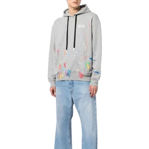 Ventes en gros de sweats à capuche pour hommes en coton 100% avec impression personnalisée, épaules tombantes, design élégant, pull à capuche - Product Image 3